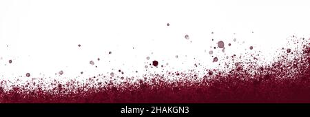 Taches rouges sur fond blanc - sang rouge Banque D'Images