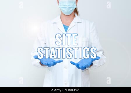 Affichage conceptuel Statistiques du site.Aperçu de l'entreprise mesure du comportement des visiteurs de certains sites Web démontrant des idées médicales de présentation Banque D'Images