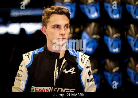 Oscar Piastri (AUS) pilote de l'Académie de l'équipe Alpine F1.14.12.2021. Test de formule 1, circuit Yas Marina, Abu Dhabi, mardi.Le crédit photo doit être lu : images XPB/Press Association. Banque D'Images