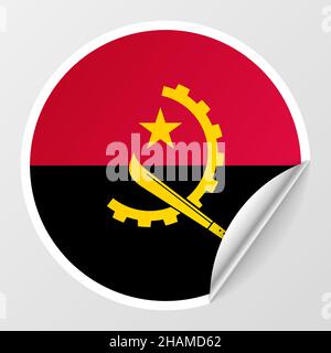 EPS10 fond patriotique vectoriel avec couleurs de drapeau angolais.Un élément d'impact pour l'utilisation que vous voulez en faire. Illustration de Vecteur
