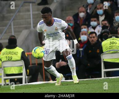 Vinicius jr du Real Madrid - LaLiga Real Madrid v Atletico Madrid au stade Santiago Bernabeu à Madrid, Espagne, le 12 décembre 2021.Photo de Giuliano Bevilacqua/ABACAPRESS.COM Banque D'Images