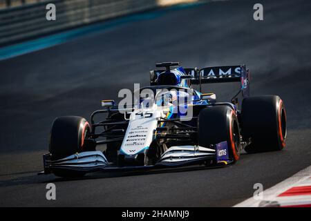 45 SARGEANT Logan (usa), Williams Racing F1 FW43B, action lors des 2021 essais post-saison du 14 au 15 décembre 2021 sur le circuit Yas Marina, à Yas Island, Abu Dhabi - photo: Antonin Vincent/DPPI/LiveMedia Banque D'Images