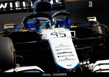 45 SARGEANT Logan (usa), Williams Racing F1 FW43B, action lors des 2021 essais post-saison du 14 au 15 décembre 2021 sur le circuit Yas Marina, à Yas Island, Abu Dhabi - photo: Antonin Vincent/DPPI/LiveMedia Banque D'Images
