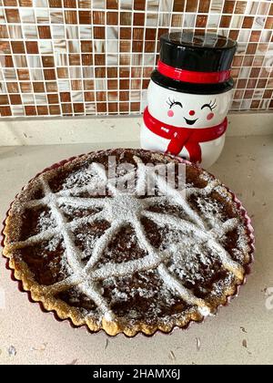 Gâteau de Noël maison dans un plan proche Banque D'Images