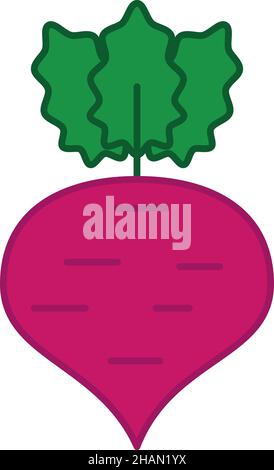 Cadre rempli de radis icône vecteur de légumes Illustration de Vecteur