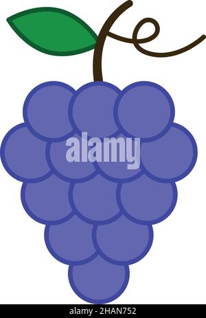 Vecteur de fruits Icon Contour rempli de raisin Illustration de Vecteur Vecteur de fruits Icon Contour rempli de raisin Illustration de Vecteur