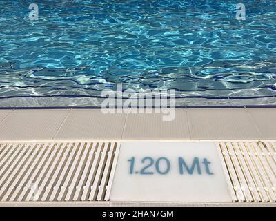 Partie de la piscine avec des détails profonds Banque D'Images