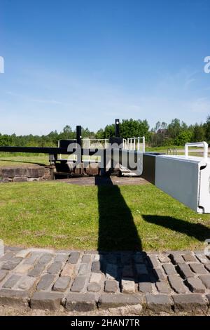 Écluse 25 à Maryhill, Glasgow sur le Forth et Clyde Canal, Écosse Banque D'Images