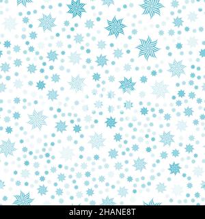 Motif bleu sans couture étoiles abstraites ou fleurs géométriques.L'ornement peut être utilisé pour le papier d'emballage de cadeau, les fonds de motif, l'arrière-plan de page Web Illustration de Vecteur