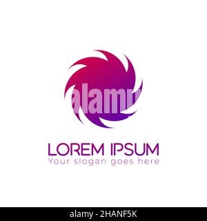 Modèle de logo typhon moderne.Illustration vectorielle de stock isolée Illustration de Vecteur