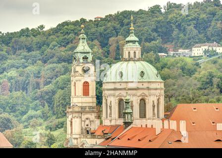 Paysage urbain de Prague, HDR image Banque D'Images