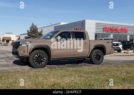 Lafayette - Circa décembre 2021 : présentation des pick-up Frontier de Nissan.Nissan fait partie de l'Alliance Renault Nissan. Banque D'Images