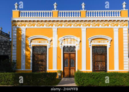 Architecture coloniale sur Paseo de Montejo, Merida, mexique Banque D'Images