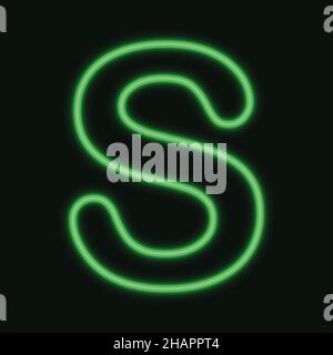 Lettre S de néon isolée .Nuit Show Alphabet. Illustration vectorielle. eps 10 Illustration de Vecteur