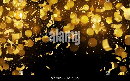 Cérémonie de remise des prix fond de luxe avec paillettes dorées Illustration de Vecteur
