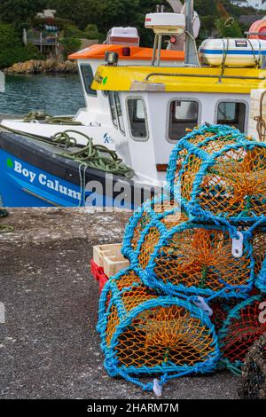 Bateaux de pêche, Ardglass, County Down, Irlande du Nord, Royaume-Uni Banque D'Images