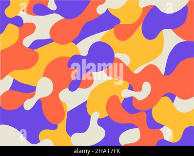 motif composition sans couture des formes et contours de couleur pour l'impression en arrière-plan et en tissu Banque D'Images