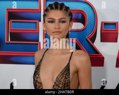 13 décembre 2021, Westwood, Californie, États-Unis : Zendaya assiste à Sony Pictures « Spider-Man: No Way Home », première de Los Angeles.(Credit image: © Billy Bennight/ZUMA Press Wire) Banque D'Images