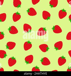 Motif sans couture avec fraises .Illustration vectorielle. Illustration de Vecteur