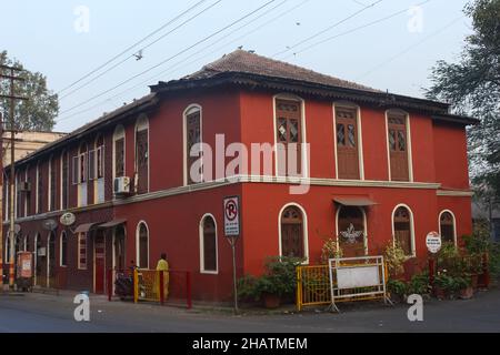 La maison Old Red sur la rue de Pune, maison historique. Banque D'Images