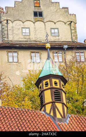 Meersburg au lac de Constance, Bade-Wurtemberg, Allemagne: Château de Meersburg, également connu sous le nom de l'ancien château (Alte Burg) ou ancien palais (Altes Schloss). Banque D'Images