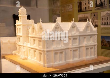 Royaume-Uni Irlande du Nord, Co Down, Bangor, Castle Park, North Down Museum,Le modèle de l’Hôtel de ville de Brendan Jamison en morceaux de sucre Banque D'Images