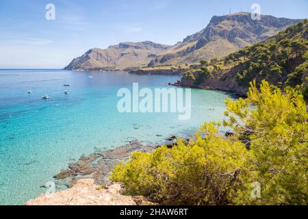 Baie de Cala Na Clara, près de Betlem, Majorque, Espagne Banque D'Images