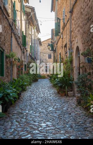 Allée à Valldemossa, Majorque, Espagne Banque D'Images