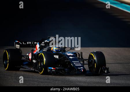 14 ALONSO Fernando (spa), Alpine F1, action lors des 2021 essais post-saison du 14 au 15 décembre 2021 sur le circuit Yas Marina, sur l'île Yas, Abu Dhabi - photo: Antonin Vincent/DPPI/LiveMedia Banque D'Images