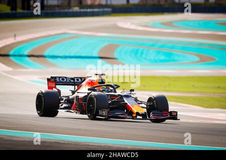 11 PEREZ Sergio (mex), Red Bull Racing Honda, action lors des 2021 essais post-saison du 14 au 15 décembre 2021 sur le circuit Yas Marina, à Yas Island, Abu Dhabi - photo: Antonin Vincent/DPPI/LiveMedia Banque D'Images