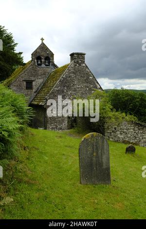 Église et cimetière de Saint-Issui, Partrishow, Powys, pays de Galles Banque D'Images