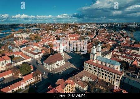 Vieille ville de Kaunas, Lituanie Banque D'Images