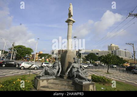 salvador, bahia, brésil - 28 décembre 2016 : vue sur la région de Largo da Mariquita dans le quartier de Rio Vermelho dans la ville de Salvador. Banque D'Images