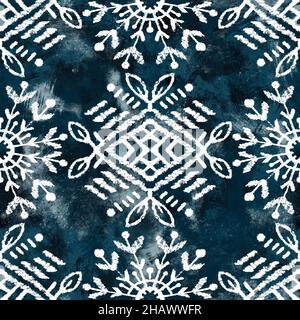 Motif de surface sans couture abstrait bleu marine et blanc sans couture pour l'impression Banque D'Images