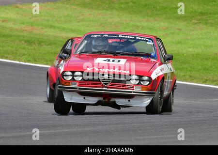 Stephen Chase, Alfa Romeo Alfetta GTV 2000, défi Alfa classique de DRHC pour Alfa Romeo classique et historique, avec la série 750 -166 Alfa Romeo de Banque D'Images