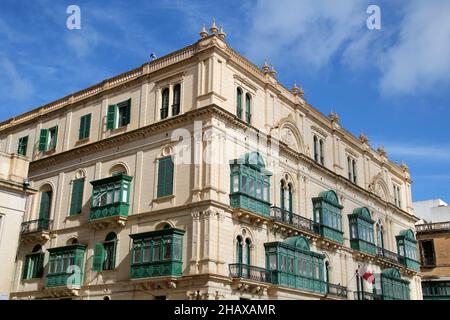 Palazzo Ferreria à la Valette, Malte Banque D'Images