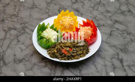 Callaloo Jamaican & West Indian Food Banque D'Images