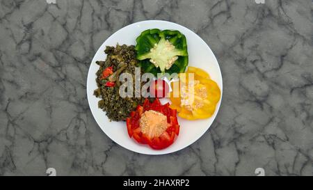 Callaloo Jamaican & West Indian Food Banque D'Images