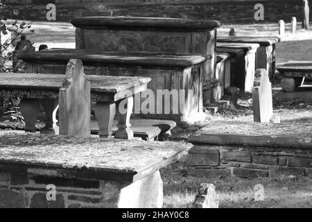 HALIFAX, CANADA - le 07 octobre 2021 : l'ancien cimetière est situé dans un cimetière du centre-ville, à Halifax, au Canada Banque D'Images