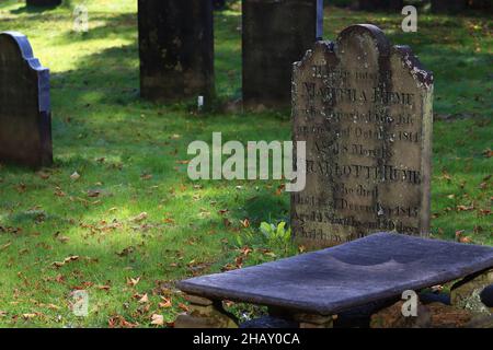 HALIFAX, CANADA - le 07 octobre 2021 : l'ancien cimetière est situé dans un cimetière du centre-ville, à Halifax, au Canada Banque D'Images