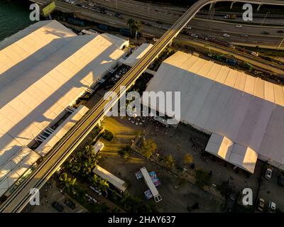 Tentes d'événements Art Basel au centre-ville de Miami Banque D'Images