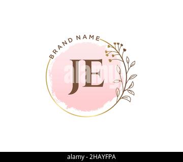 Logo je féminin.Utilisable pour les logos nature, salon, Spa, cosmétique et Beauté.Elément de modèle de logo Flat Vector. Illustration de Vecteur