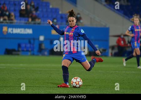 15th décembre 2021 ; Stade Johan Cruyff, Barcelone, Espagne : Champions de la ligue de football féminin, FC Barcelone versus HB Koge : Serrano Banque D'Images