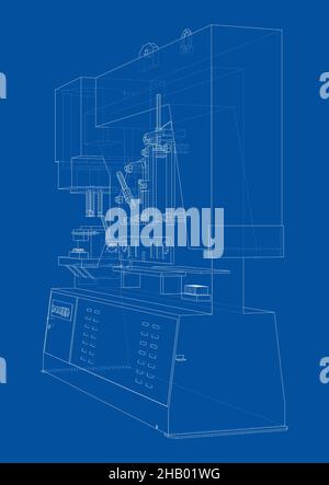 Machine CNC pour le travail des métaux Banque D'Images