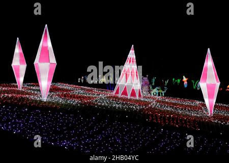 Manhasset, New York, Etats-Unis, 11 décembre 2021 - Festival LuminoCity au parc Whitney Pond de Manhasset, New Yok.Photo:Giada Papini/EuropaNewswire CRÉDIT PHOTO OBLIGATOIRE. Banque D'Images