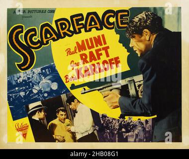 PAUL Muni dans SCARFACE (1932), dirigé par HOWARD HAWKS.Crédit: ARTISTES UNIS / Album Banque D'Images