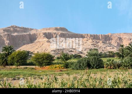 Vallée de la Reine à Louxor, Égypte.Vue panoramique. Banque D'Images