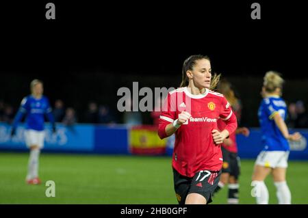 Ona Batille de Manchester United pendant Everton Ladies v Manchester United Ladies football, Barclay’s FA Women’s Continental Tires Cup, résultat Everton 0 Manchester United 2, au terrain d’accueil Everton Ladies, Walton Hall Park.Liverpool.Terry Scott Banque D'Images