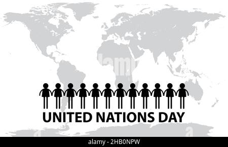 Octobre 24 Journée des nations Unies.Image vectorielle de la journée des nations unies Illustration de Vecteur