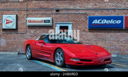 BERKLEY, MI/États-Unis - 17 AOÛT 2021 : une Corvette C5 de Chevrolet (1988) sur la route Woodward Dream Cruise. Banque D'Images